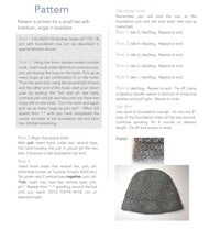 a knitting pattern for a beanie