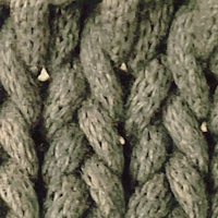 a close up of a grey knitted stitch